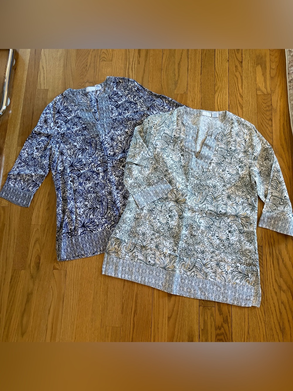Sigrid Olsen LOT of two Linen Tunic Cover-ups medium